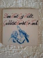 Ouderwets tegeltje met spreuk, Ophalen of Verzenden