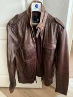Heren Leren Jas Bruin - Maat XL, Ophalen of Verzenden, Gedragen, Maat 56/58 (XL), Bruin