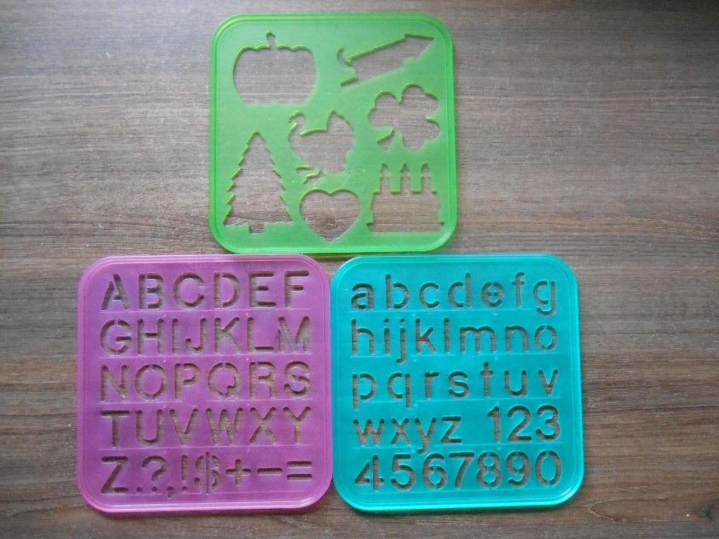 Tupperware/ Tuppertoys stencil art, 3 sjablonen LEZEN, Ophalen of Verzenden, Gebruikt