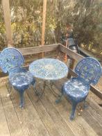Gietijzer bistro set, Tuin en Terras, Tuinsets en Loungesets, Overige materialen, Gebruikt, Eettafel, Tuinset