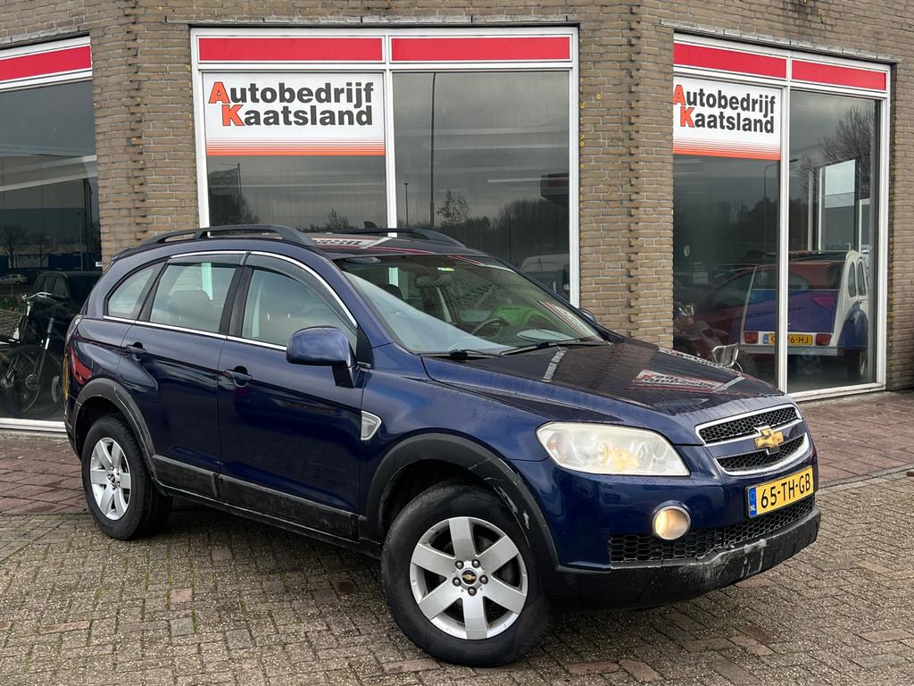 Chevrolet Captiva 2.4 Intro Edition - LPG g3 - Leer - Cruise, Auto's, Voorwielaandrijving, 136 pk, Gebruikt, Zwart