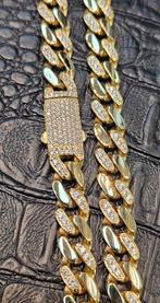 Prachtige 18karaat gouden Miami Cuban ketting met armband, Ophalen of Verzenden, Zo goed als nieuw, Goud, Goud