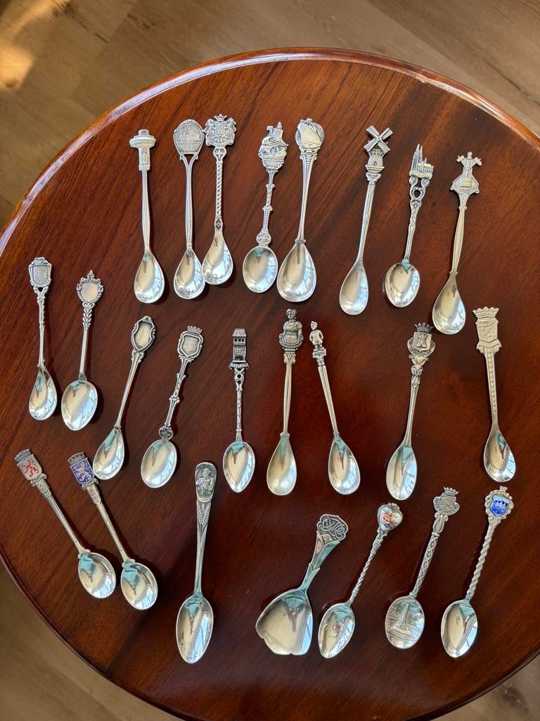 OUDE  VERZILVERDE THEELEPELS, Antiek en Kunst, Antiek | Bestek, Ophalen of Verzenden