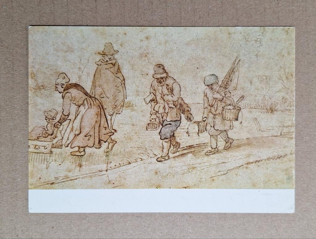 Hendrick Avercamp - Wintergezicht (17e eeuw), Ophalen of Verzenden, 1980 tot heden, Ongelopen, Overige thema's