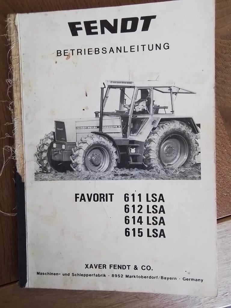 Fendt Favorit 600-615 LSA ,tractor,handleiding ,1985, Ophalen of Verzenden