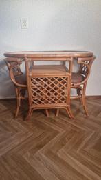 Vintage Rotan Bistro set, Ophalen, Overige materialen, Gebruikt, 50 tot 100 cm