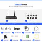 Teceye WiFi beveiligingsset 4 camera's + 500GB opslag CCTV, Ophalen of Verzenden, Nieuw, Buitencamera