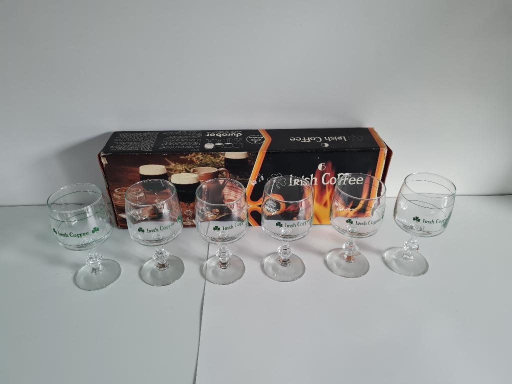 set van 6 Irish Coffee glazen met maatverdeling, Verzamelen, Ophalen of Verzenden, Huis en Inrichting