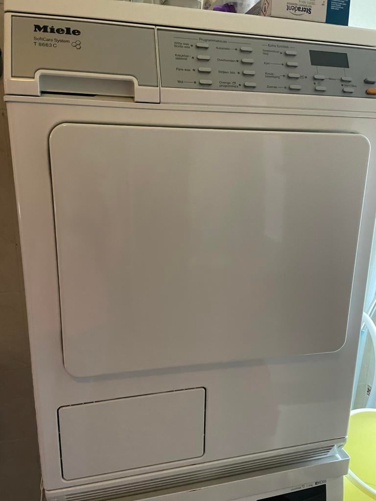 Miele SoftCare System T 8663 C Wasdroger, Ophalen, 6 tot 8 kg, Gebruikt, Voorlader