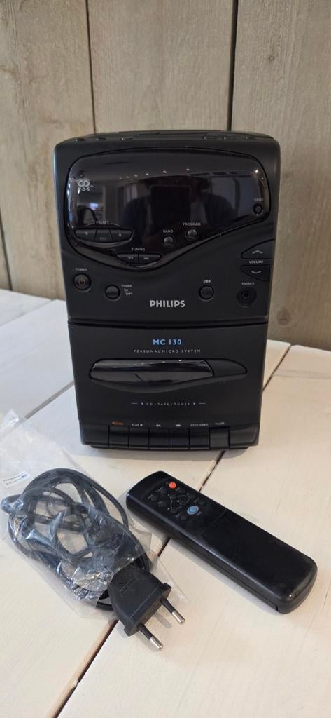 Philips MC130 Personal Micro System - CD, Cassette, Radio, Ophalen of Verzenden, Cassettedeck, Philips