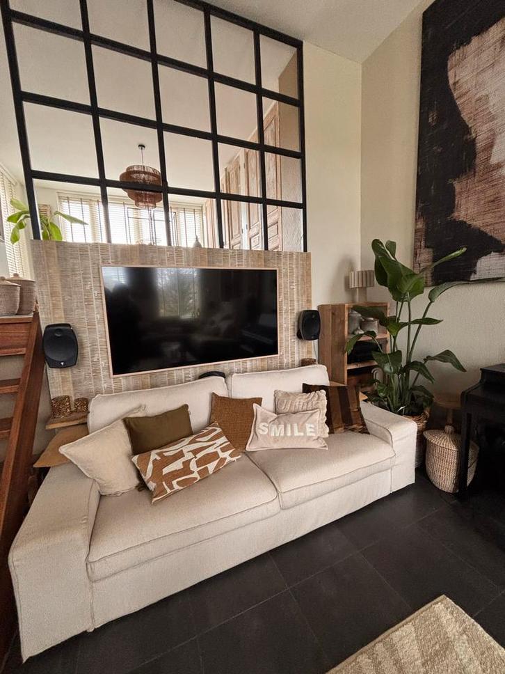 Beige bank in zeer goede staat - IKEA KIVIK 3-zitsbank, Huis en Inrichting, Banken | Bankstellen, Zo goed als nieuw, Rechte bank