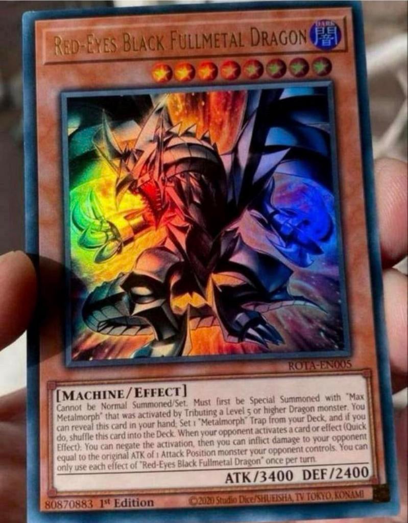 Yu-Gi-Oh! Red Eyes Black Fullmetal Dragon ROTA 1st Mint !, Hobby en Vrije tijd, Verzamelkaartspellen | Yu-gi-Oh!, Ophalen of Verzenden