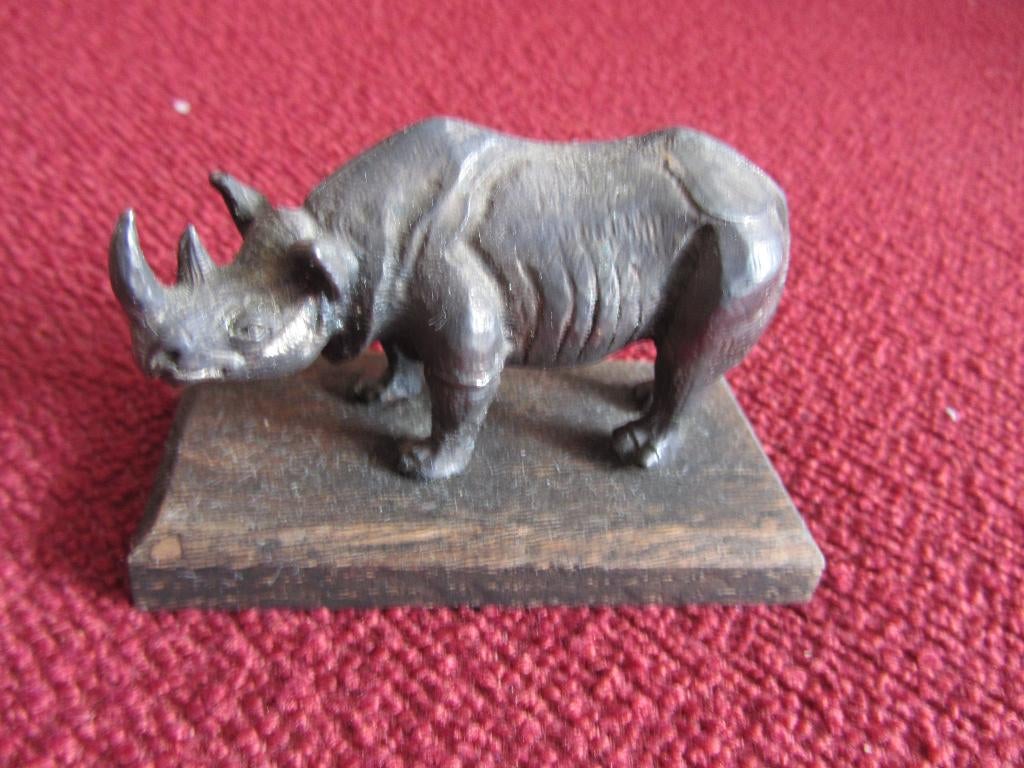 WNF verzilverde dieren nr. ?  De Neushoorn, Ophalen of Verzenden, Zo goed als nieuw, Dier