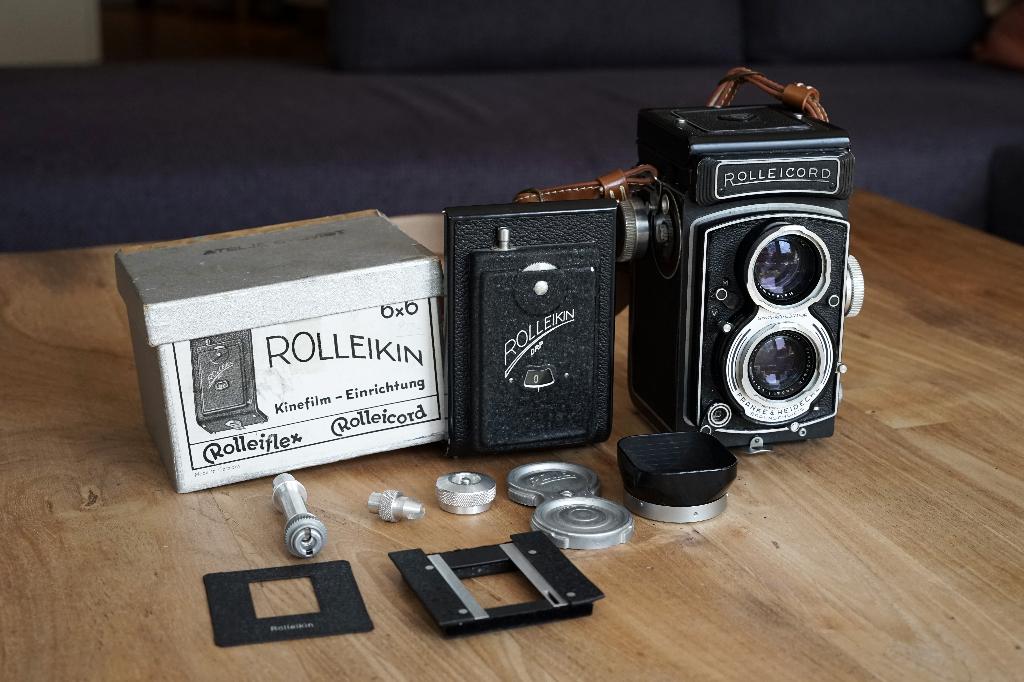 ✅ Rolleicord Vb en Rolleikin en EXTRA's , Uitstekend, Audio, Tv en Foto, Fotocamera's Analoog, Ophalen, Gebruikt, Spiegelreflex