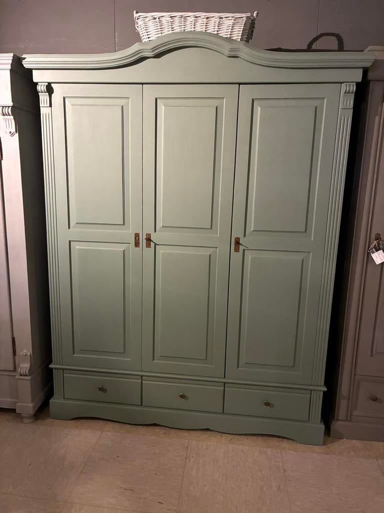 Brocante demontabele 3 deurs kledingkast Bruxelles, 50 tot 70 cm, 105 cm of meer, Ophalen of Verzenden, 100 cm of meer