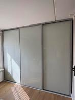 Moderne Schuifdeuren Kast met Melkglas Panelen, Ophalen, Gebruikt, 200 cm of meer, Glas