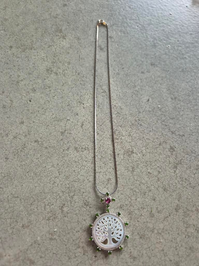 Zilveren Levensboom Hanger met Edelstenen, Boeken, Ophalen, Zo goed als nieuw