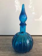 Empoli karaf vintage in blauw glas, Antiek en Kunst, Ophalen of Verzenden