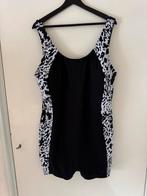 Zwart-wit badpak met print maat 52, Kleding | Dames, Grote Maten, Ophalen of Verzenden, Zo goed als nieuw, Zwart, Lingerie of Zwemkleding