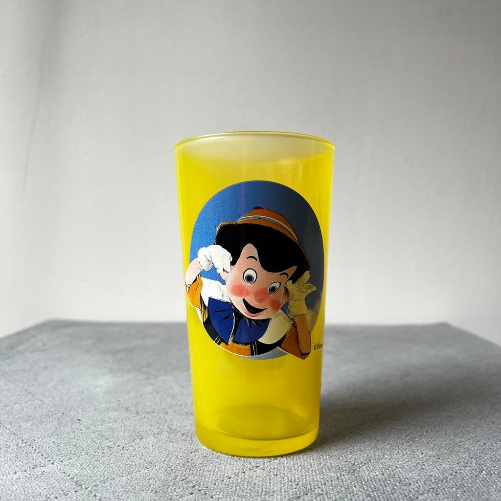 Pinocchio – Disney Esso glas (vintage 90s), Verzenden, Peter Pan of Pinokkio, Zo goed als nieuw, Servies