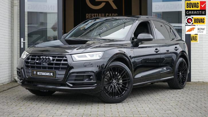 Audi Q5 45 TFSI Quattro 3x S-Line Black Optik AUTOMAAT-360CA, Auto's, Audi, Bedrijf, Te koop, Q5, 360° camera, 4x4, ABS, Achteruitrijcamera