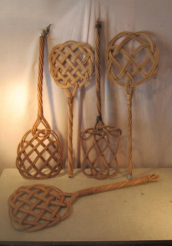 5 Prima retro Mattenkloppers, Verzamelen, Ophalen of Verzenden, Huis en Inrichting