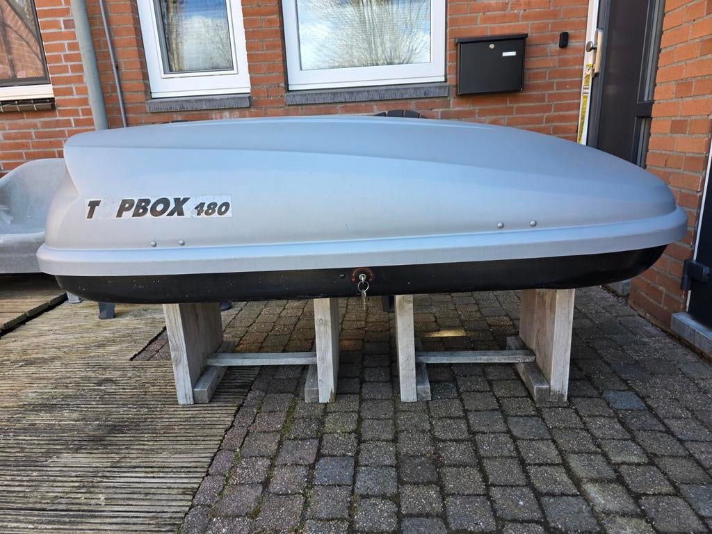 Topbox 480 liter dakkoffer - Nette staat, incl. accessoires, Auto diversen, Ophalen, Gebruikt