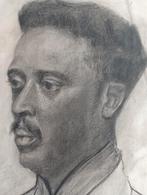 Portret Houtskool tekening Nederlands Indië Indonesië?, Ophalen of Verzenden