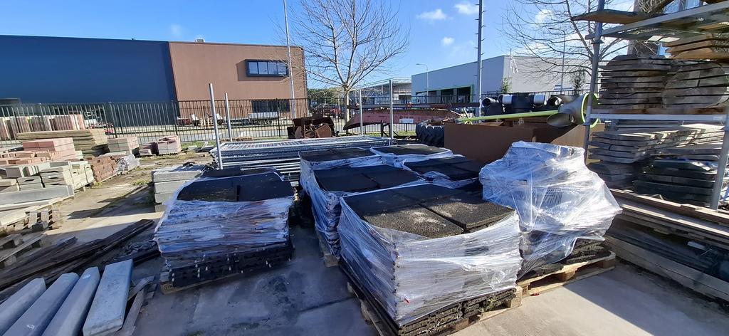 Rubberen tegels 50x50, Tuin en Terras, Ophalen of Verzenden, Gebruikt, Rubber, Overige typen