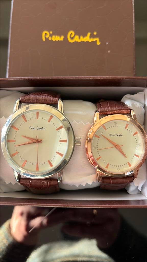 Pierre Cardin heren en dameshorlogs Eternal Love, Overige merken, Overige materialen, Leer, Nieuw