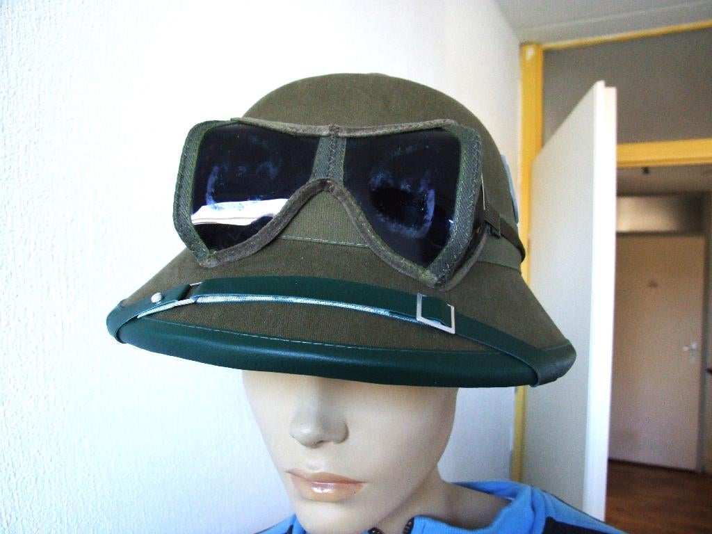 Helm,Duitsland,WWII,Tropen,DAKMet,Stof,Bril, Verzenden, Landmacht, Duitsland, Helm of Baret