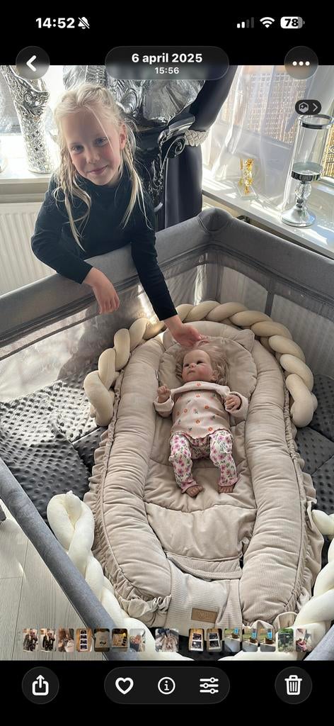 Baby box grijze, Kinderen en Baby's, Ophalen, Zo goed als nieuw