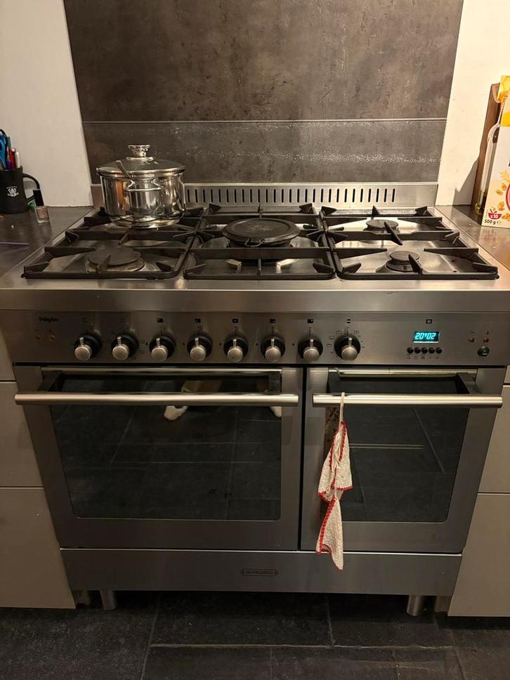 Pelgrim Novecento gasfornuis met dubbele oven, Witgoed en Apparatuur, Fornuizen, Gebruikt, Vrijstaand, Gas, 5 kookzones of meer