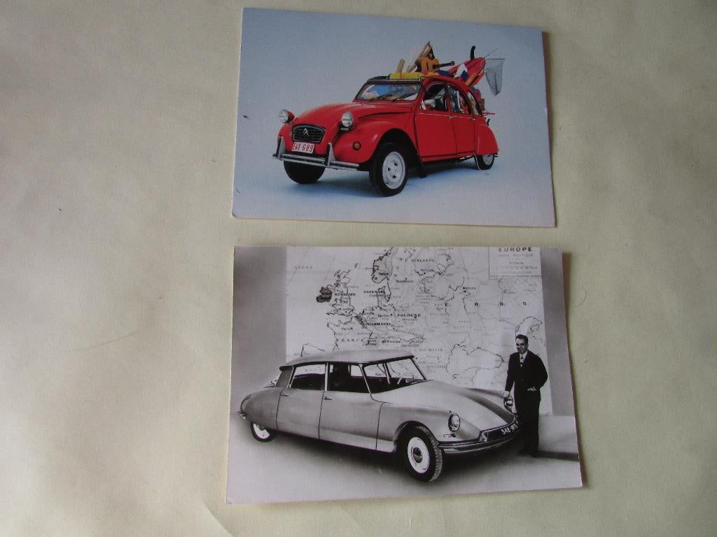 CITROËN 2 PK en CITROËN ID 19, 2 POSTKAARTEN, Ophalen of Verzenden, 1960 tot 1980, Ongelopen, Voertuig