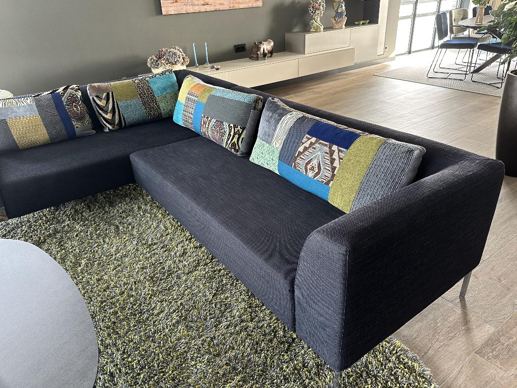 Unieke design patchwork hoekbank, Ophalen, Gebruikt