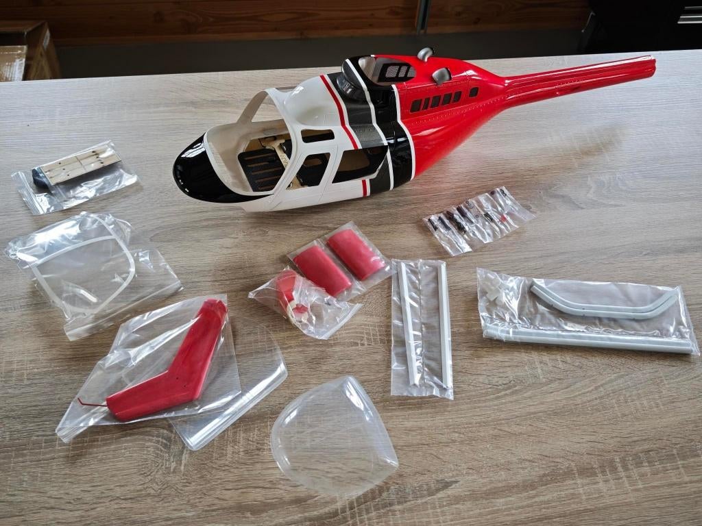 RC helicopter: romp Bell 206 voor 450/470 size heli, Ophalen of Verzenden, Nieuw, Elektro, Helikopter