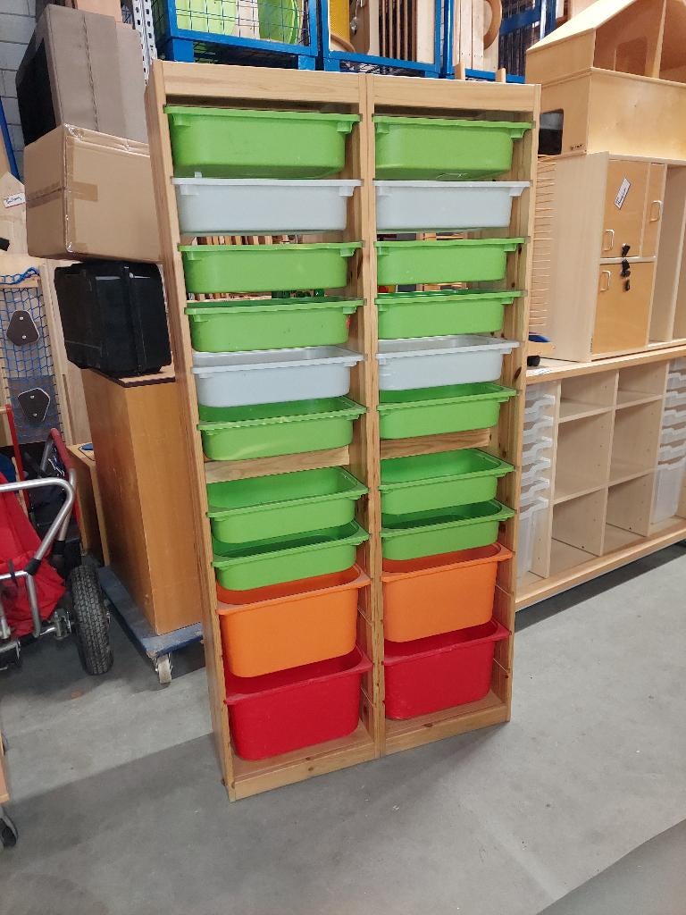 Ikea Trofast kast - grenen met bakken (2 kasten aan elkaar), Ophalen, Zo goed als nieuw