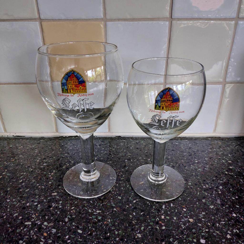 Leffe bierglazen - 0,33 ltr en 0,25 ltr, Ophalen of Verzenden, Zo goed als nieuw, Bierglas