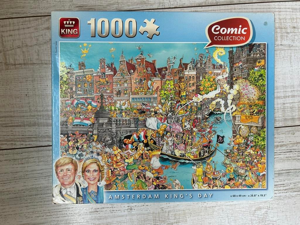 Comic puzzel amsterdam king’s day, Ophalen, 500 t/m 1500 stukjes, Zo goed als nieuw