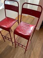 Barkrukken van Raw Materials model Java kleur rood (2 stuks), Ophalen, Zo goed als nieuw, 90 cm of meer, Metaal