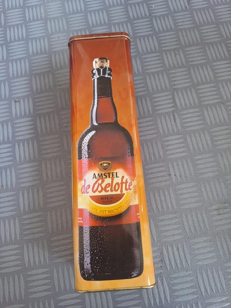 Amstel De Belofte bierblik, Verzamelen, Ophalen of Verzenden, Amstel
