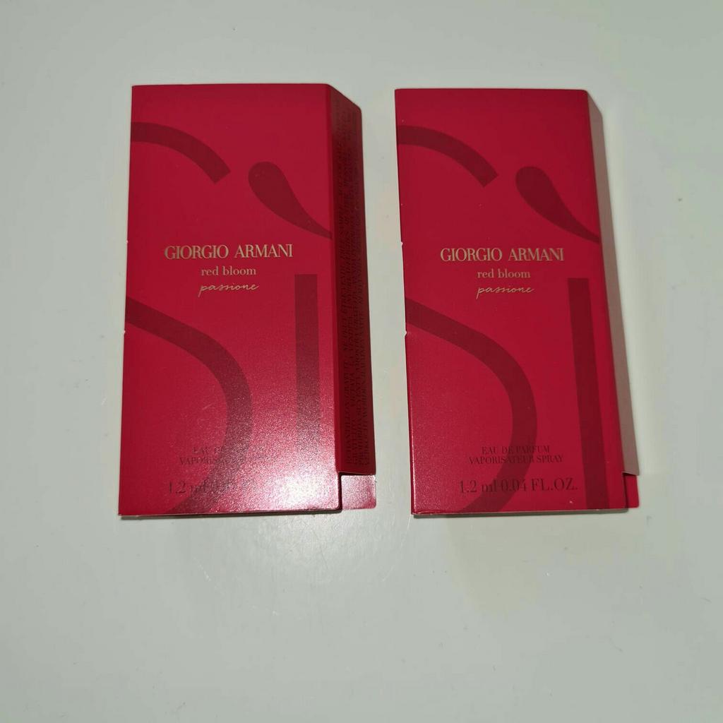 Armani si red bloom passione eau de parfum 2x1,2ml, Ophalen of Verzenden, Nieuw