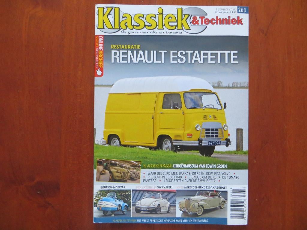Klassiek & Techniek 263 Renault Estafette, Citroën Museum, Boeken, Ophalen of Verzenden, Nieuw, Citroën