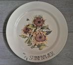 Jet groot bord zonnebloemen, Huis en Inrichting, Keuken | Servies, Ophalen, Zo goed als nieuw, Aardewerk, Bord(en)