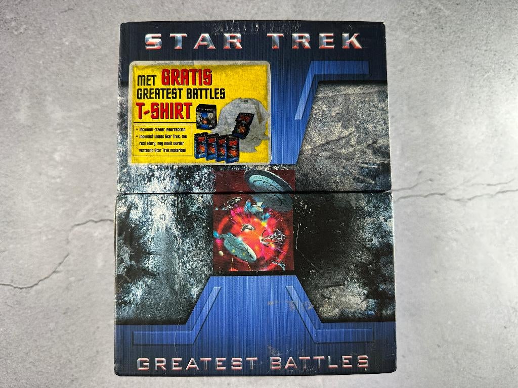 Star Trek Greatest Battles VHS Box met sealed T-Shirt, Cd's en Dvd's, VHS | Film, Alle leeftijden, Ophalen of Verzenden, Nieuw in verpakking