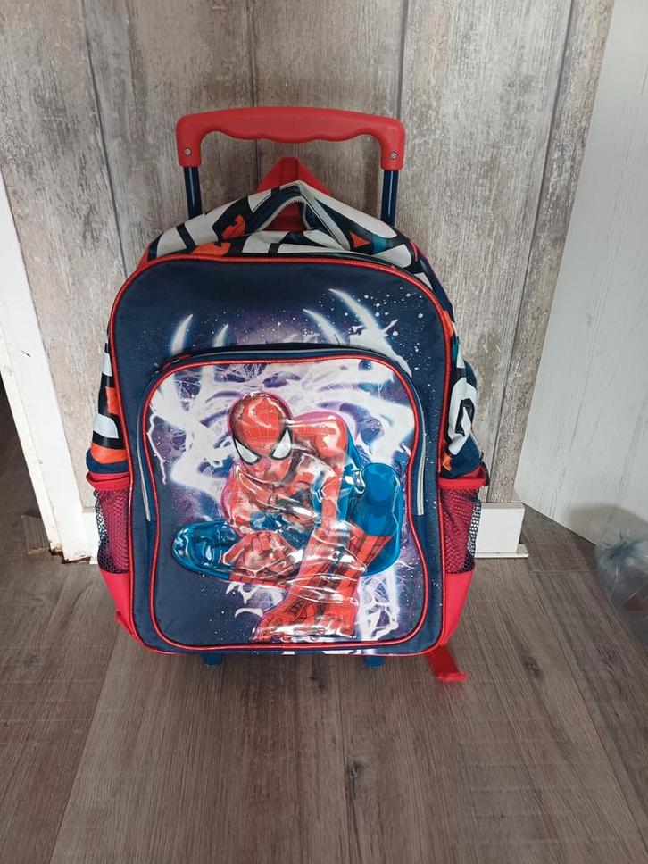 Spiderman trolley / rugtas/rugzak in 1, Sieraden, Tassen en Uiterlijk, Koffers, Gebruikt, Overige materialen, Minder dan 50 cm