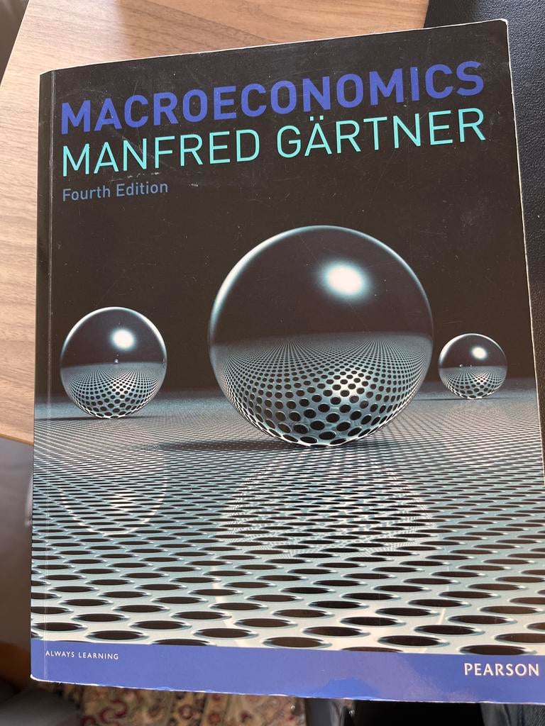 Macroeconomics - Manfred Gärtner (Fourth Edition), Boeken, Ophalen of Verzenden, Zo goed als nieuw
