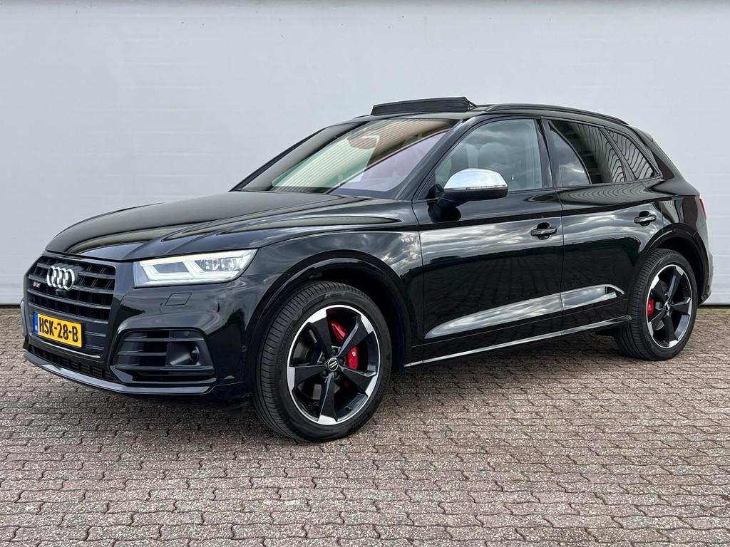 Audi SQ5 Pro line Plus | RS stoelen | Luchtvering | Panorama, Auto's, Audi, Automaat, Gebruikt, 2995 cc, Zwart