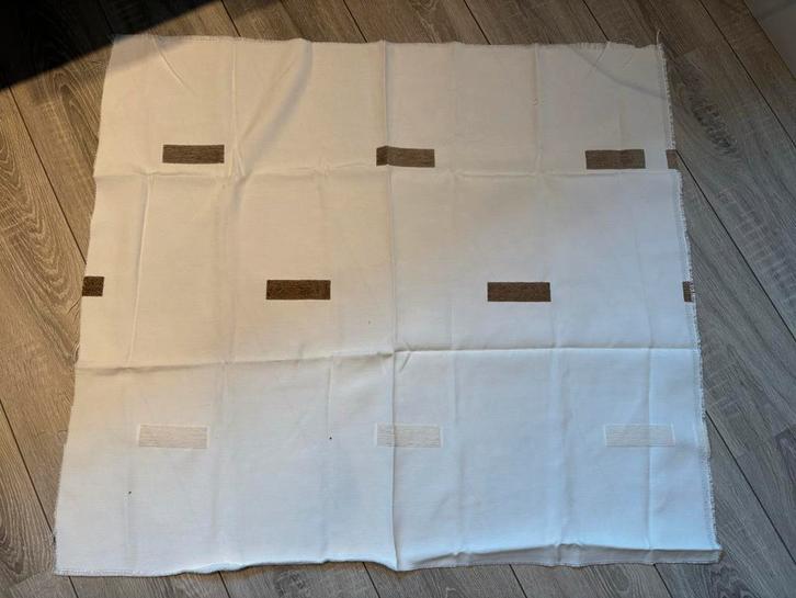 Coupon Gordijnstof Crème/Beige/Bruin - 86x98 cm, Hobby en Vrije tijd, Stoffen en Lappen, Nieuw, Overige materialen, 30 tot 120 cm