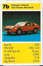 Kw1517 autokaartje 7b alfa romeo montreal, Ophalen of Verzenden, Zo goed als nieuw, Auto's